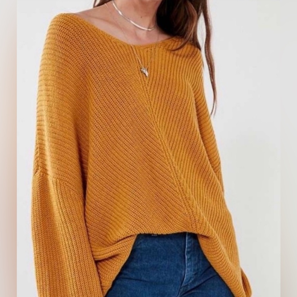 Urban Outfitters Mustard Crew Neck Sweater